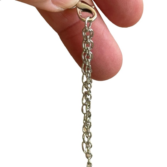 Mountain Tree Scene Silver Pendant Necklace - Picture 6 of 6